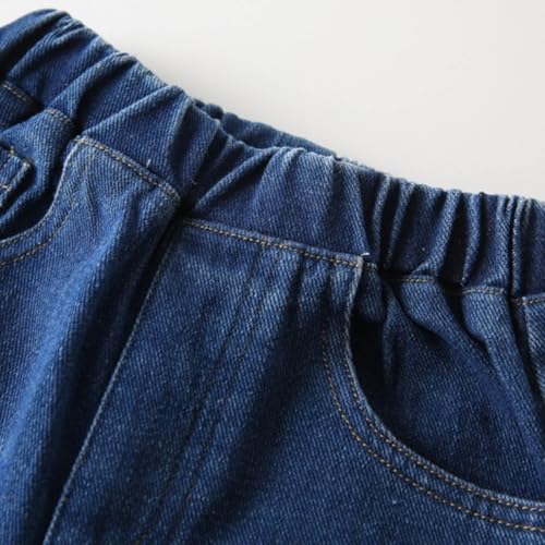Boys Comfortable Elastic Waist Pants for Outdoor Activities Casual Wear & Daily Use - Denim for Ages 1-82