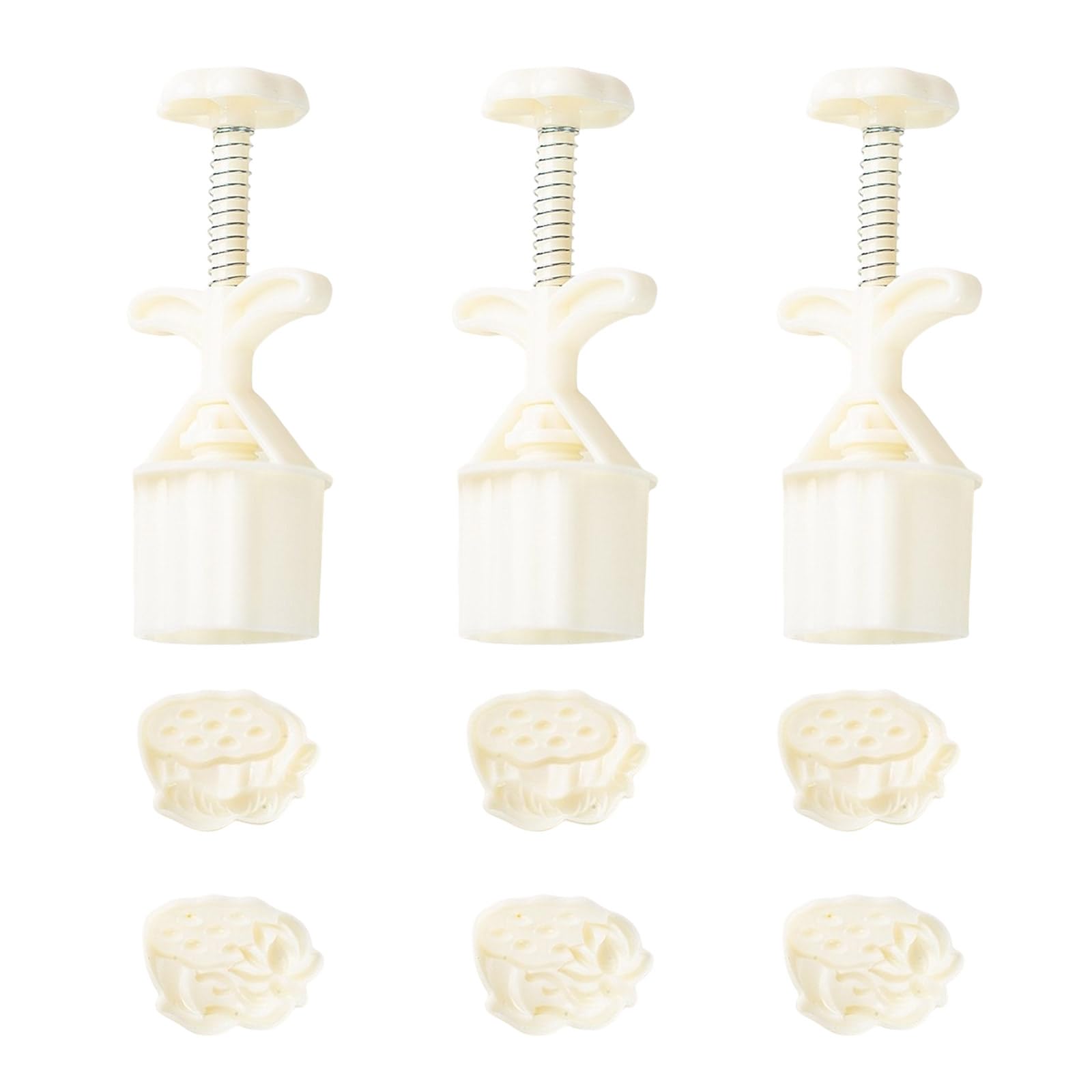 Hsioluted Cookie Stamps Flower Pattern Dessert Molds Hand Pressure Dessert Maker Bakings Tool for MidAutumn Festival Maker