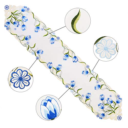 Encuentra reviews de Caminos de mesa bordados con motivos florales comprados en linea. 20 Imagen adicional