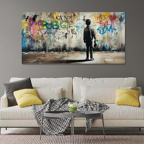 Affiche Banksy encadrée de qualité supérieure pour décoration murale