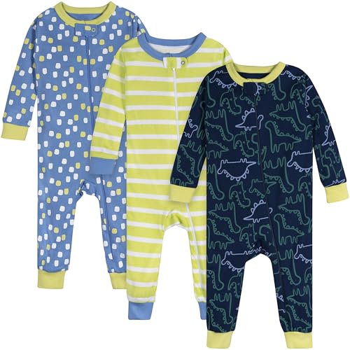Image of Onesies Brand baby-boys 3-pack Snug Fit One-piece Cotton Pajamas