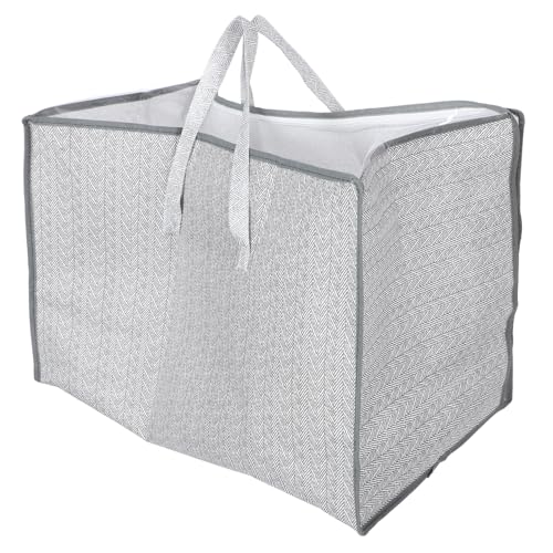 SOLUSTRE Luggage Storage Bag Large Foldable Organizer for Clothes Quilts and Sundries Non Woven for Closet Organization and Space Saving
