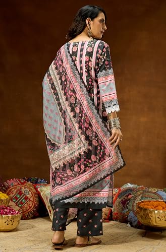 Image of Janasya Women Kurta Pant With Dupatta Set