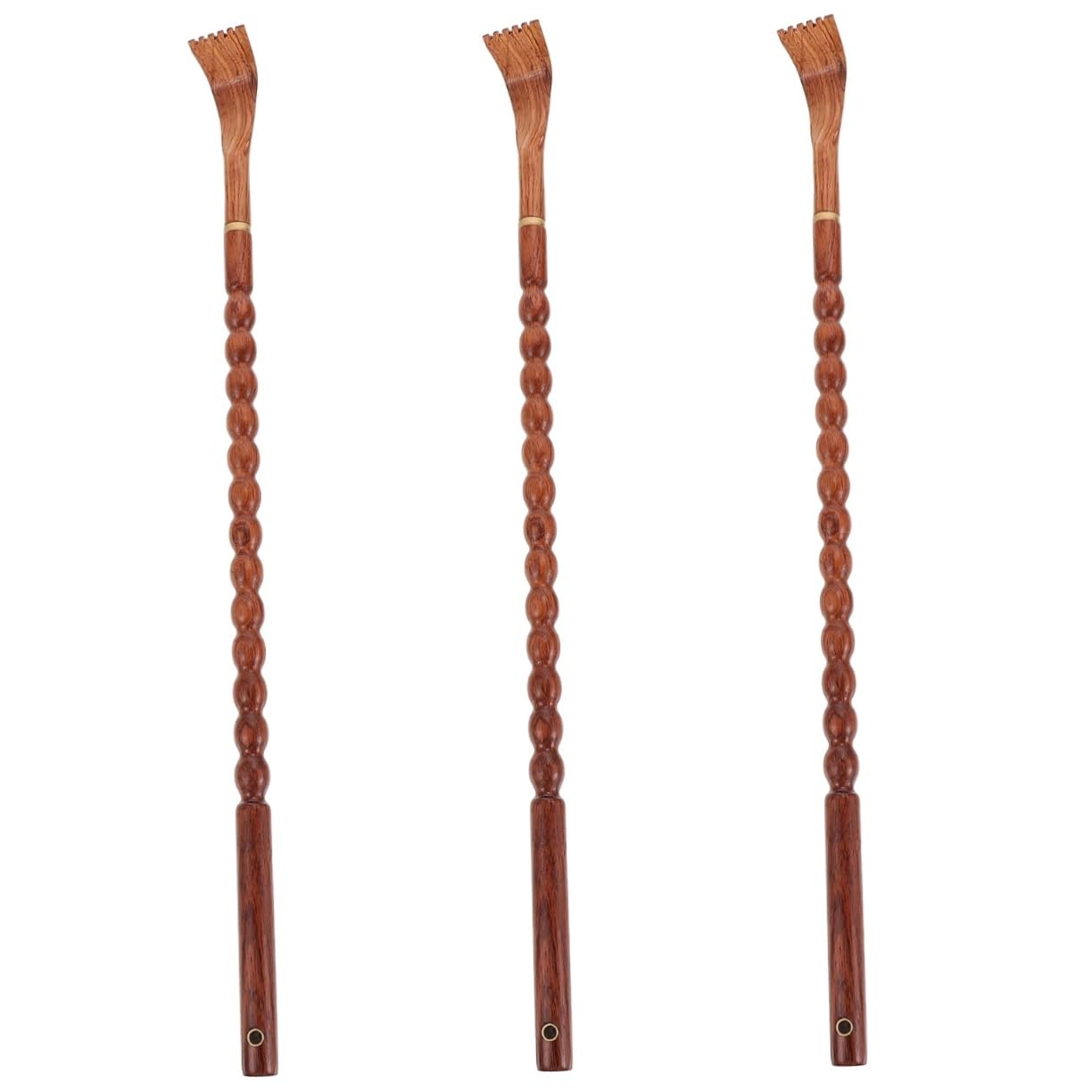 Beavorty Rascador De Espalda Ergonómico De 3 Piezas Con Mango De Madera Manual Para Instantáneo De Arañazos.