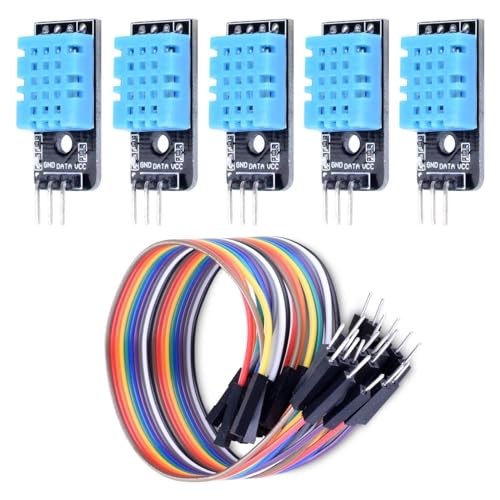 ARCELI 5 x capteur de température et capteur d'humidité, capteurs de température avec câble, compatibles avec Arduino et Raspberry Pi