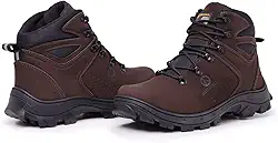 Bota de Trilha Coturno Adventure Arizona Couro Legítimo Blaqueado Palmilha de Gel