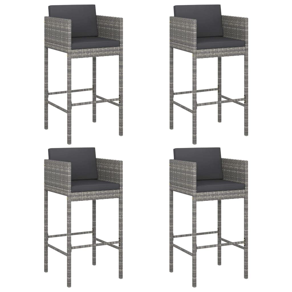 Tabourets de bar vidaXL gris pour vos soirées terrasse et apéritifs de cuisine