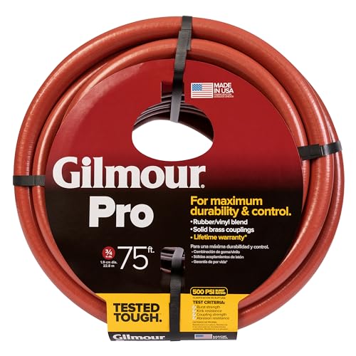 Gilmour Pro Commercial 3/4" x 75' Heavy Duty Water Hose, Durable and Kink Resistant 75 ft Garden Hose by GILMOUR - Used condition - US$58.55