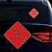 Baby on Board Stickers for Cars, Nouiroy Super Strong Reflective Classic Baby Caution Decals and Stickers 4.7* 4.7in Car Window Bumper Safety Warning Sign Waterproof Auto Vinyl Sticker (Red)