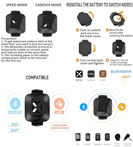 Image of XPR3SS G+ Gen2 Bicycle Computer + 2 Cadence /Speed Sensor Smart GPS Cycling Speedometer | Cadence & Heart Sensor Support | Waterproof ANT+ Bluetooth GPS Tracker | 28+ hr Battery | Odometer for MTB