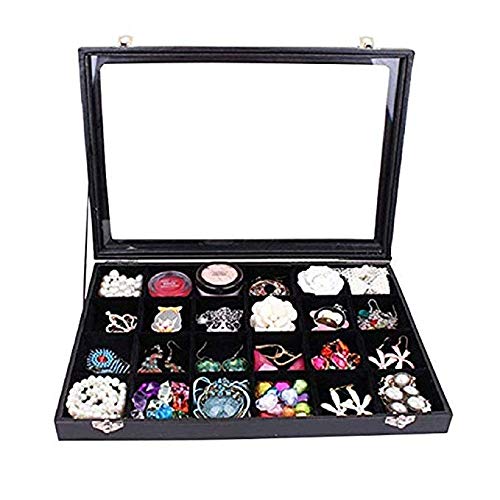 Boîte à bijoux 24 grilles pour sublimer vos colliers et anneaux