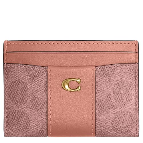 COACH Womens Essential Card Case Melon Pink One Size