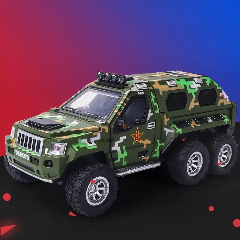 Image of MTG Metro Toys & Gift - G Patton Military | 1:24 Scale | Big Size Diecast Model Metal Pull Back Toy car for Kids with Automatic Openable Doors & Light, Music Toy Vehicle for Kid 【Colors as Per Stock】