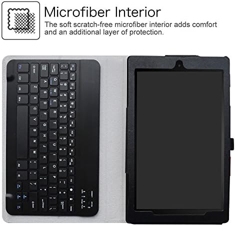 LiuShan for Amazon Fire HD 10 Keyboard Case,Detachable Keyboard Standing PU Cover for Amazon Fire HD 10 Tablet(5th /7th /9th Generation) 10.1" Tablet,Black