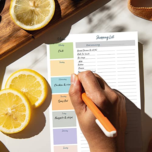 Shopping List Pad with detachable Weekly Meal Planner. 52 sheets 247 x 172mm per pad. Made in the UK by Absolutely Yours. (No Heading) - Image 4