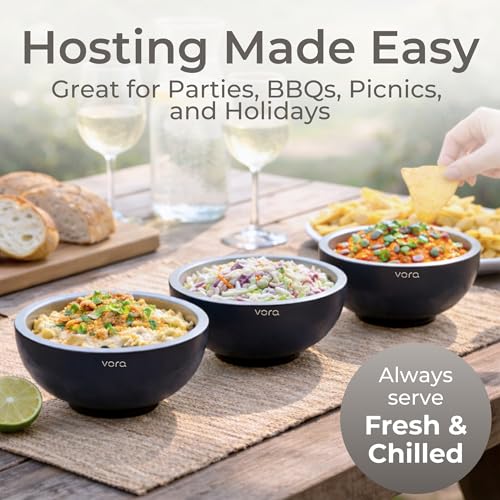 Vora 35oz Black Stainless Steel Dip Chiller Bowl with Lid (1 Pack) by Vora - Used condition - Image 7
