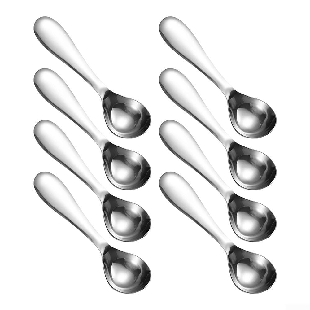 Cucharas de helado de acero inoxidable para postres y frutas con asa ergonómica de 15.6 cm