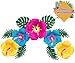 luck sea Luau Hawaiian Hibiscus Decorations Party Supplies - Paper Flowers + Tropical Leaves Aloha/Tiki/Party Garland Backdrop