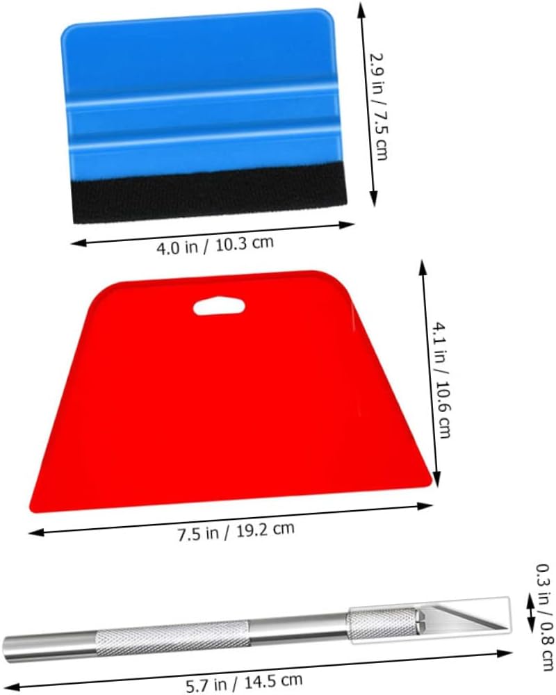 1set Car Window Tint Tool Kit Vinyl Wrap Accessories Ergonomic Scraper Precise Film Cutter Squeegee for Tinting and Wrapping Applications