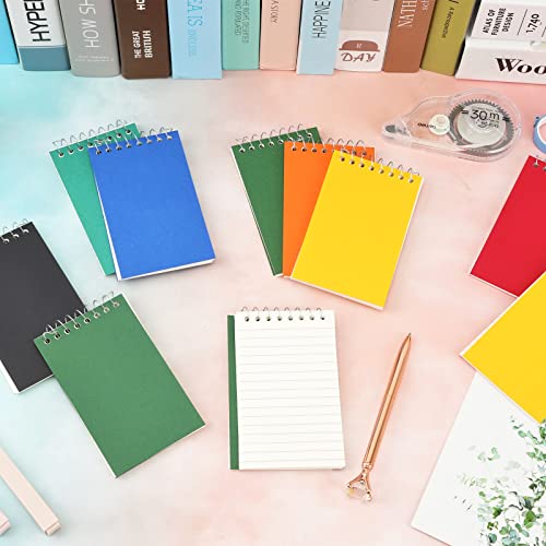 Eoout 28 Pack Spiral Memo Pads 3 X 5 Inches Small Pocket Notebooks Lined College Ruled Paper For Home, Office, College, School, 50 Sheets, Assorted Colors #TOP6