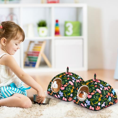 Glittme Cama de porquinho da índia com 2 unidades de cama de porquinho da índia com almofadas macias