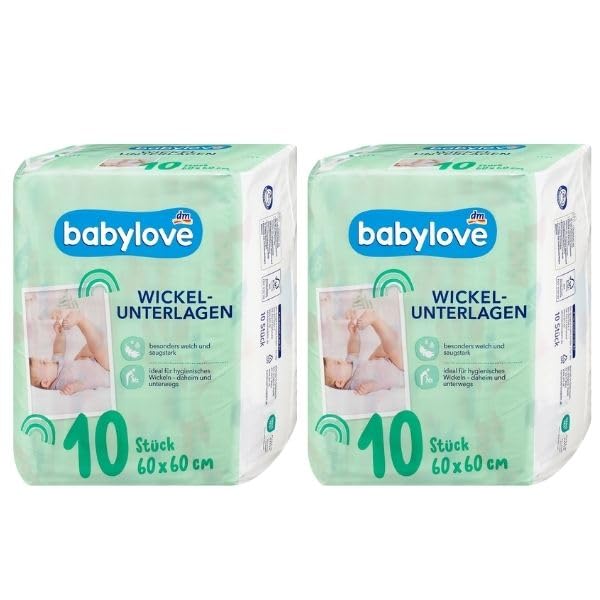 Wickelunterlagen einweg oder Wiederverwendbare, Baby unterwegs 20 Stück, 60 x 60 cm, weich und saugstark