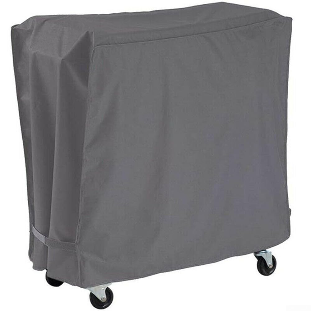 Patio Waterproof Cooler Cart Cover - Outdoor Ice Chest Protective Covers Fits Most 80 QT Drink Cooler on Wheels Outside Bar Cart or Beverage Cart Rooling Party Cooler,34.4x19.2x31.6inch,Gray