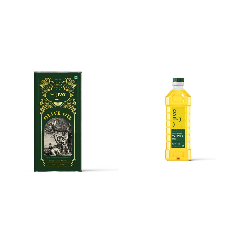 Jivo Extra Virgin olive oil 5 Litre with Cold Pressed Canola oil 1