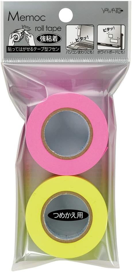 Yamato PRK-25H-RL Sticky Notes, Memoc Roll Tape, Strong Adhesive, Refill, 1.0 inches x 32.8 ft (25 mm x 10 m)
