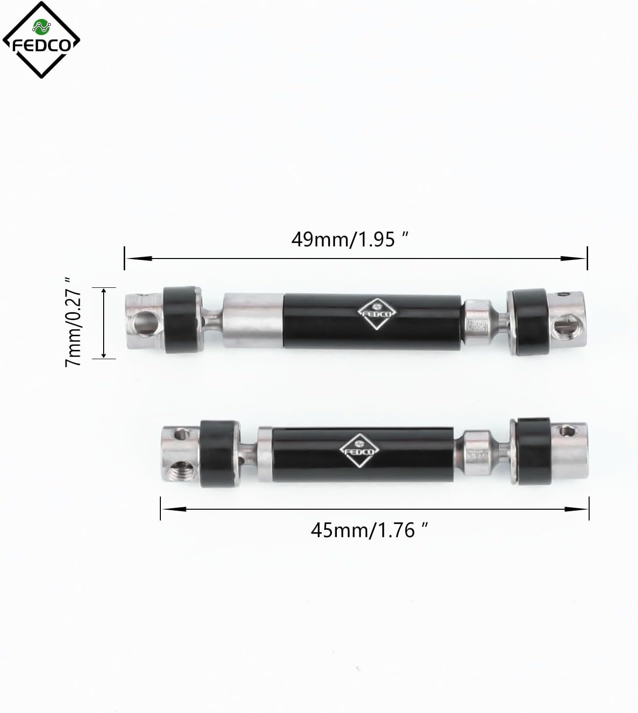 SCX24 DriveShaft Steel Center CVD Drive Shafts 45-60MM 50-63MM for Axial SCX24 Upgrade Parts Bronco C10 Wrangler JLU Basecamp 1/24 RC Crawler