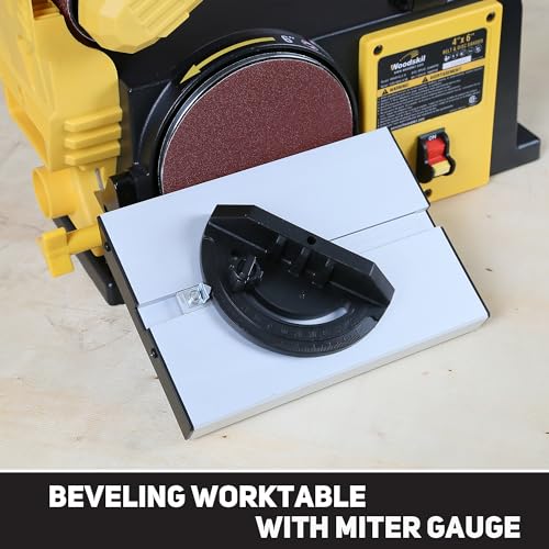 Woodskil 4.5-Amp Belt & Disc Sander Combo, 4x36 in. Belt & 6 in. Disc Sander with 3/4HP Motor, Upgraded Model - Image 6