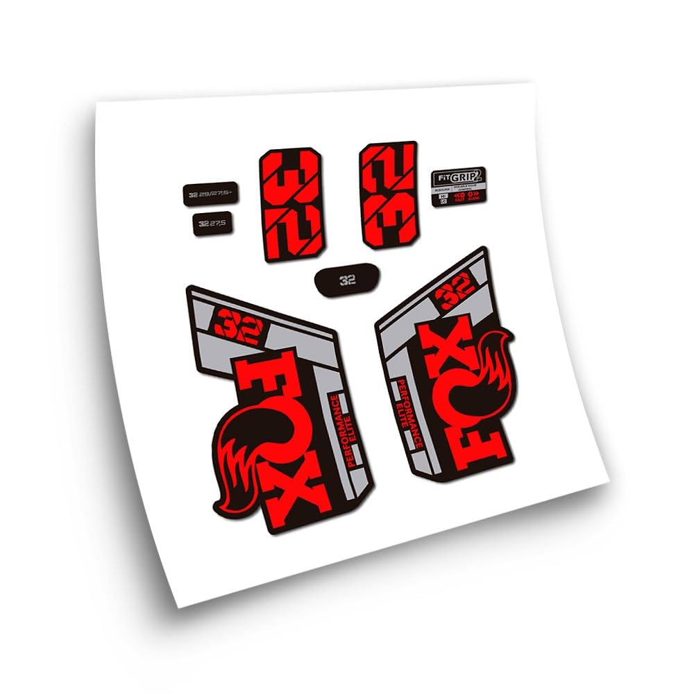 Stickers Fox 32 Performance Elite 2021 Rouge 1 cm pour sublimer vos sorties VTT