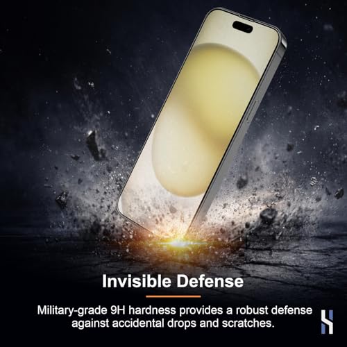 Image of Matte Tempered Glass for iPhone 15 | iPhone 16 (2026 Edition) Military Grade 9H Screen Guard, Anti-Scratch, Shatterproof, Edge-to-Edge Full Coverage