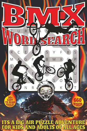 BMX Word Search: Easy To Read Print With 50+ Puzzles About B