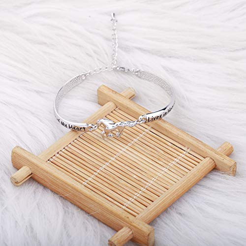 Image of Zuo Bao Horse Memorial Jewelry Horse lover Bracelet A Piece of My Heart Lives In Heaven Gift loss of horse bracelet
