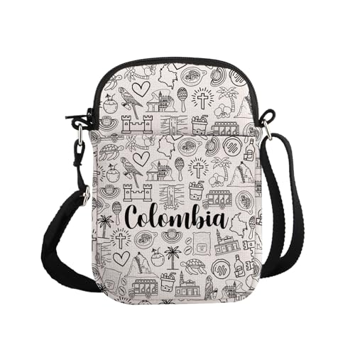 G2TUP Colombia Trip Gift Colombia Crossbody Bag Colombian Culture Travel Bag Andean Explorers! Gift (Colombia S)