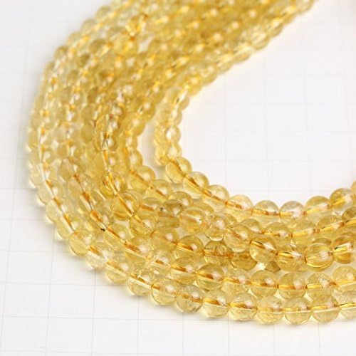 Natural Citrine Gemstone Round Beads 6mm 15" Strand 1Pcs #A0000508