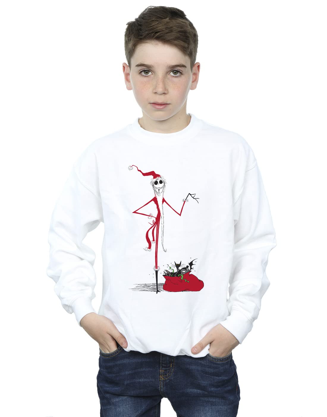 Absolute Cult The Nightmare Before Christmas Boys Sweatshirt White 9-11 Years