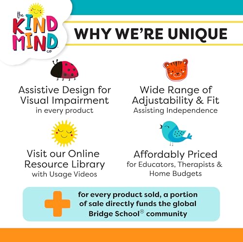 Adaptive Foam Grip Set - The Kind Mind Company™. Adaptive Art Tools, Accessibility Aid for Kids & Adults, Mobility Aid for Painting, Drawing, Crafts - Assorted Sizes, 3-Pack