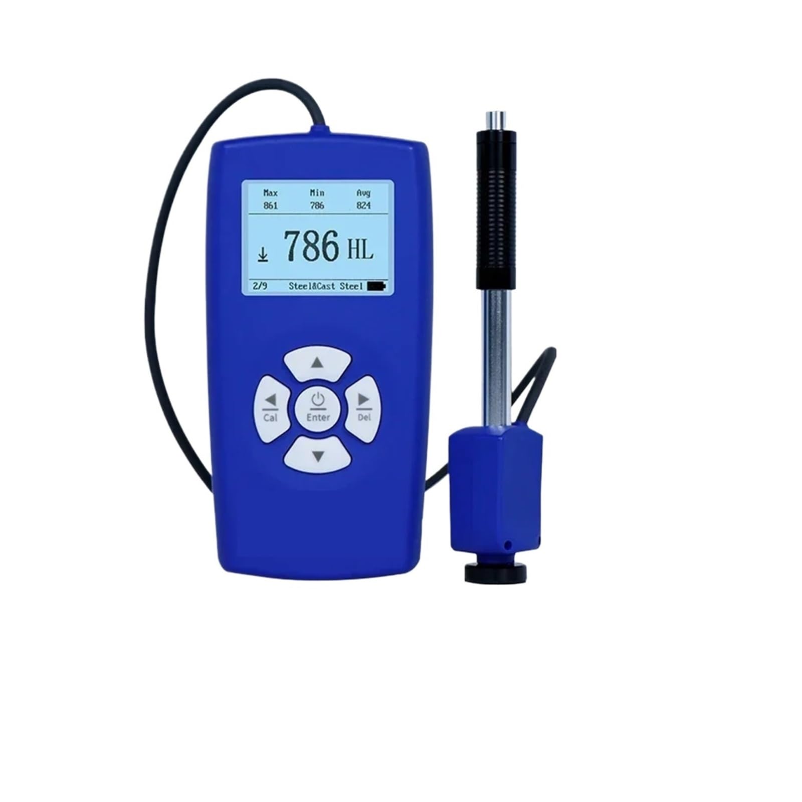 Hardness Tester Leeb Hardness Tester Digital Durometer Portable Metal High Precision with Calibration Block