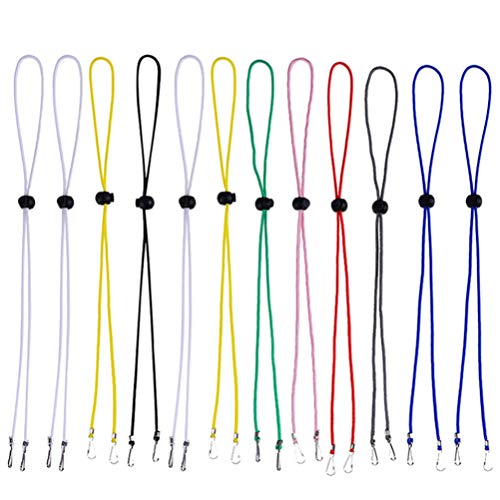 Exceart – 20 peças de comprimento ajustável, máscara de extensão de cordão, máscaras, suporte de cor