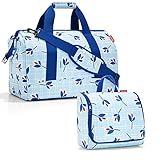 reisenthel allrounder L mit toiletbag XL und wahlweise mit extra Zugabe Reisetasche Waschtasche (leaves blue)