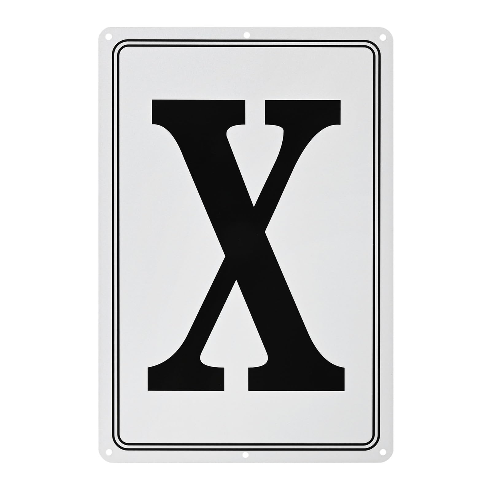 M METERXITY Aluminum Letter Sign X, 11.8 Inch House Numbers and Metal Letters, Parking Spot Letter Signs