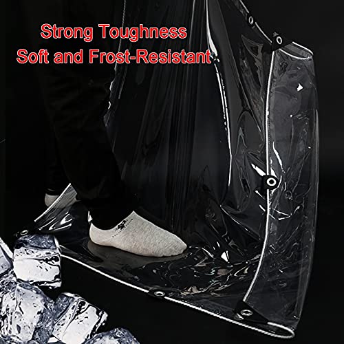 Bâche imperméable transparente ultra résistante à œillets métalliques pour couverture de sol - 5