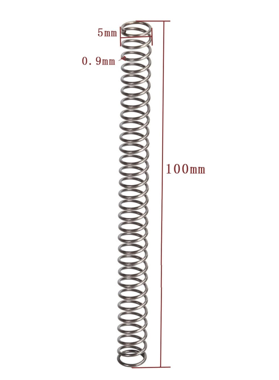 5 Stücke Druckfeder Länge 85mm, Durchmesser 2,0mm, Außendurchmesser 32mm