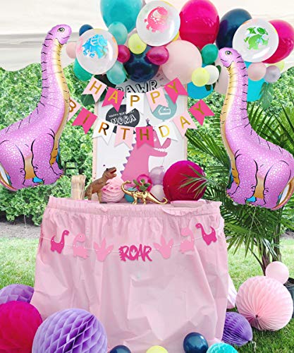 girl dinosaur baby shower decorations