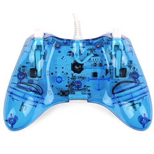 USB Wired Afterglow Blue Game Pad Controller Gamepad Joypad For Microsoft Xbox 360, xbox360, Windows 7, Windows 8