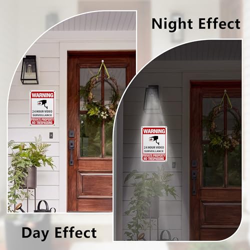 DiDiBriDi video surveillance signs outdoor, Private Property No Trespassing,UV Printed, Rust Free Aluminum 10 x 7 in, Security camera sign for home, Business, Driveway Alert, CCTV - Thumbnail 6