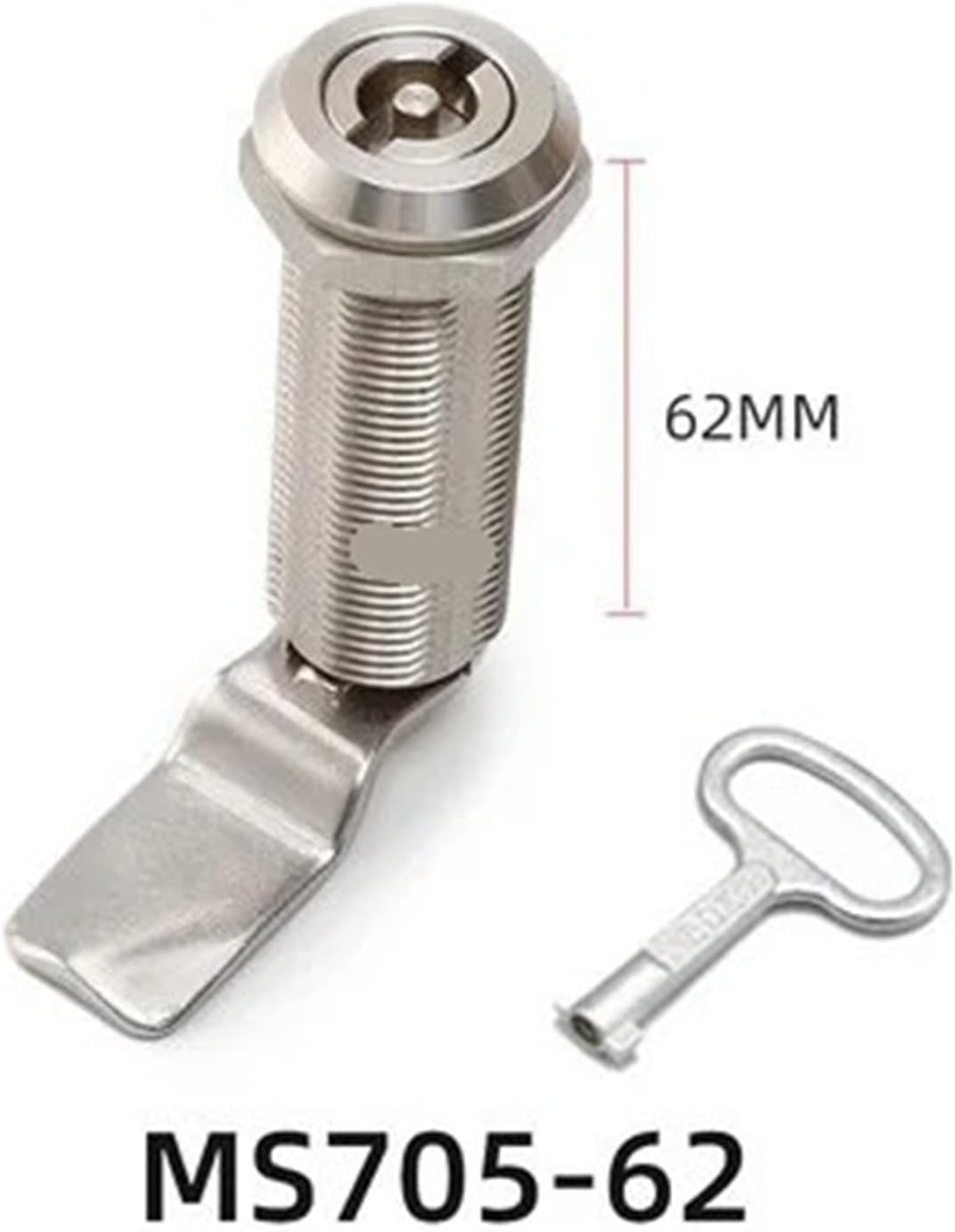 MS705-30-50-62 Cylindrical Pivot Lock Outdoor Cabinet Door Lock 304 Stainless Steel Cabinet Lock 1Pcs(62mm Word Lock core)
