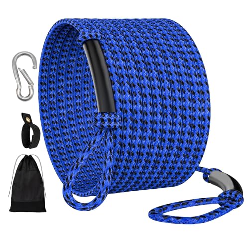 Tow Rope for Tubing, Water Ski Pulling Strap, Floating Hoist Rope with Foam Handle for Boating Launching Trailering Fishing, Res